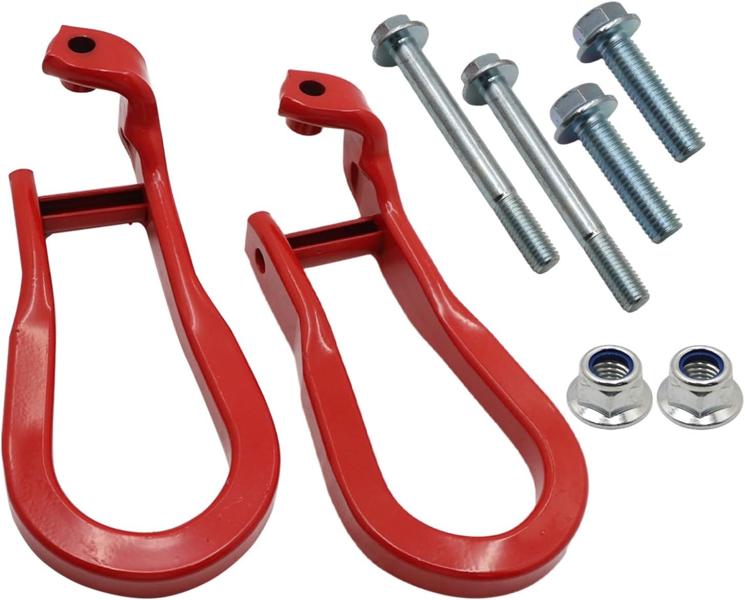 2 Pcs Tow Hooks Red 84072464 Compatible with 2015-2019 Chevy Silverado 2500 3500 HD Compatible with GMC Sierra 2500 3500 HD