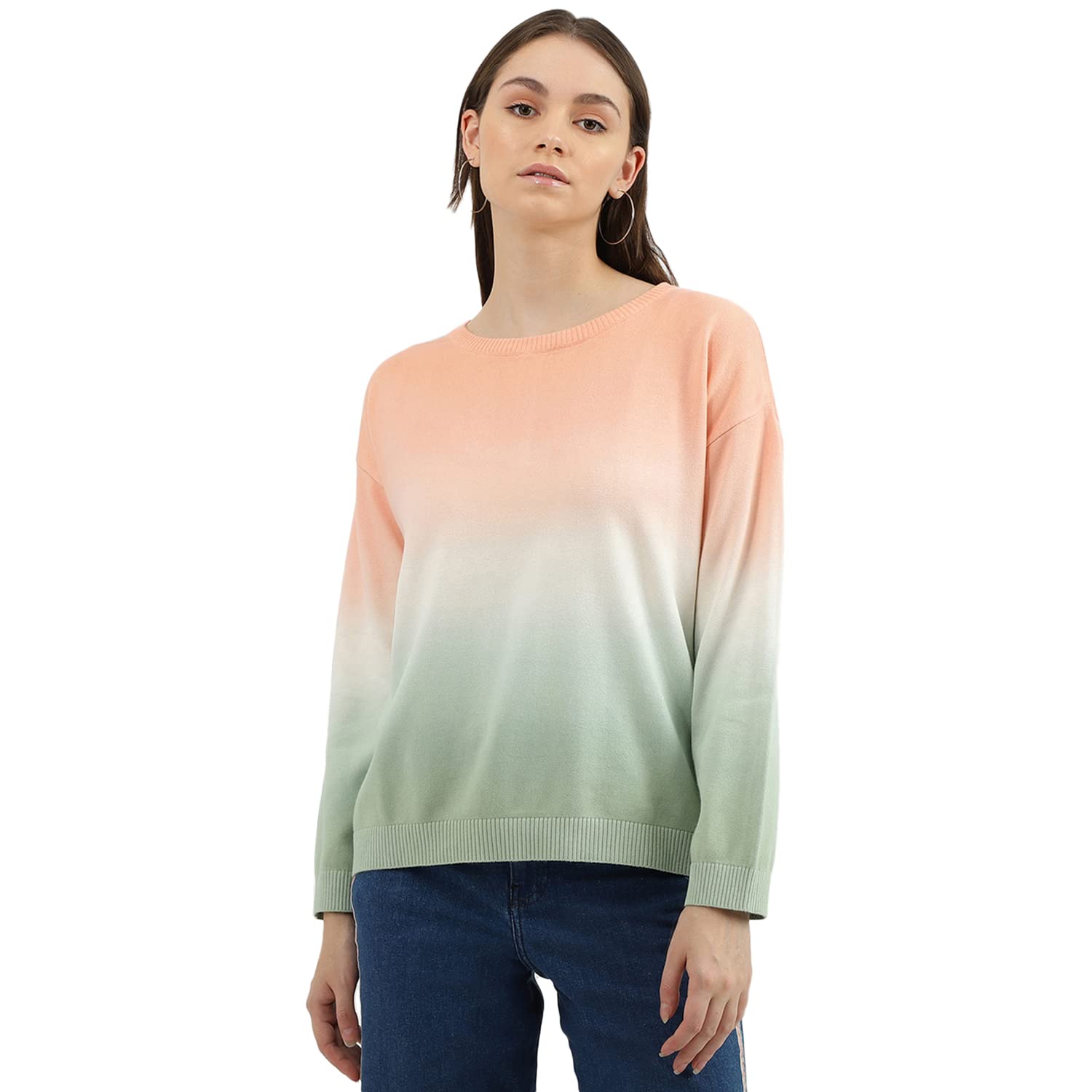 UNITED COLORS OF BENETTON Women Ombre Round Neck Sweatshirt