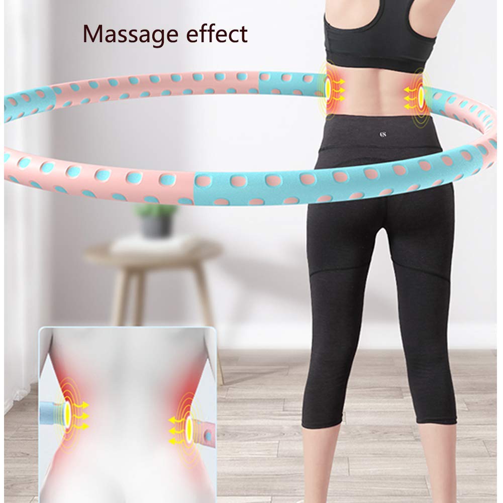 Cerchio di fitness Circles Pilates Fitness + hula hoop for adulti e adolescenti, Regolazione 2-10kg ponderata Hula Hoop for adulti, 6 Sezione staccabile Hoola Hoops for Vita Trainer vita sottile Sport
