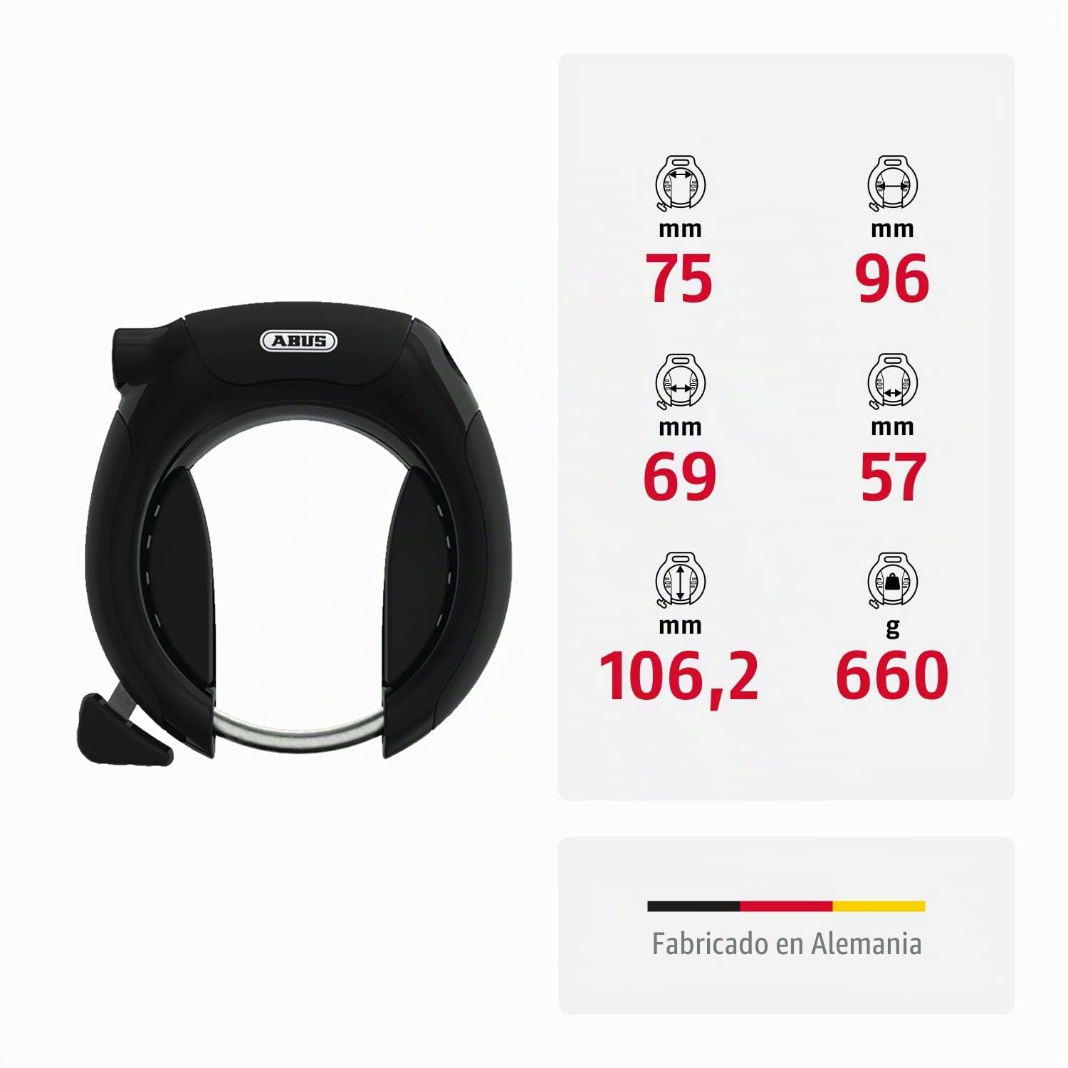 Abus 5955 NR BK+ 6KS Candados de Marco