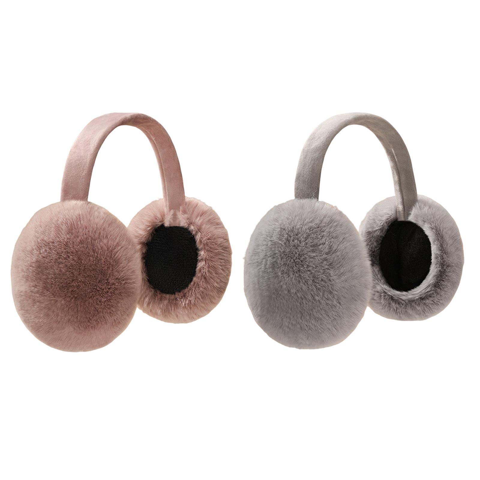 BNF®2Pcs Ear Muffs Earmuffs Headband Winter Ear Warmer Gray Color Dark Pink|Clothing, Shoes & Accessories | Mens Accessories | Hats-image-18