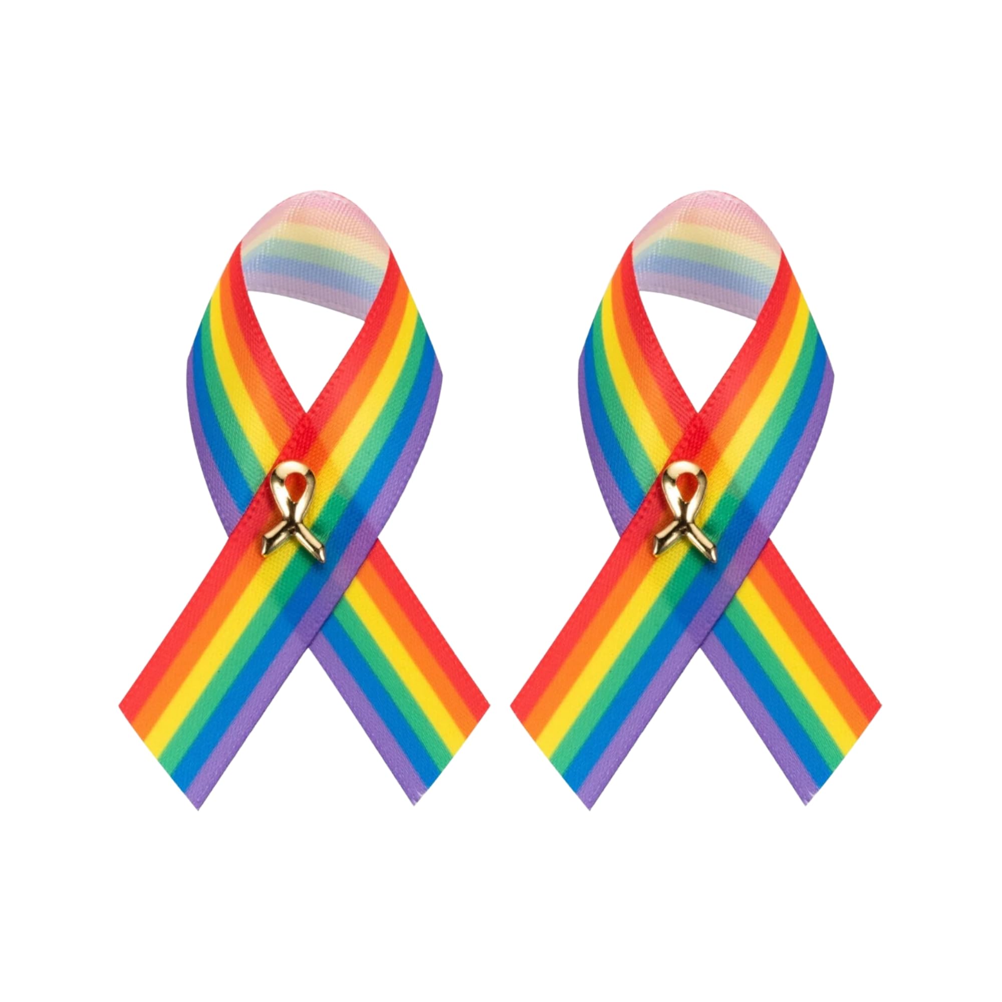 1/2/5/10/25/50/100pcs Satin Awareness Ribbon Pins (Pick your color), for Cancer &amp; Disease Awareness, Bulk Quantities for Fundraising, Events, Gift Giving