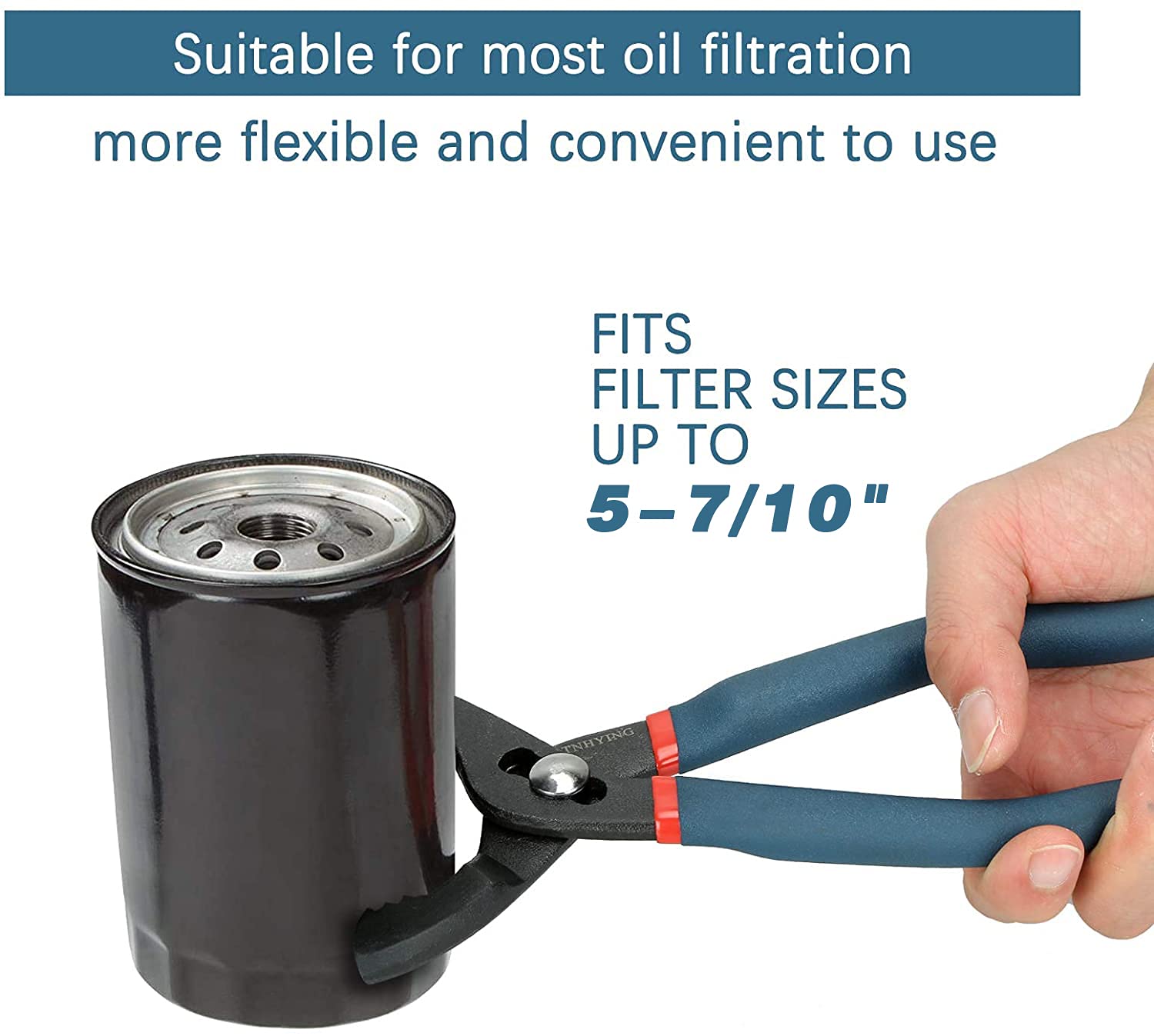 Alicates grandes para filtro de aceite, llave de filtro de aceite ajustable de 14 pulgadas, herramienta universal de extracción de filtro de aceite que no se desliza para filtros de motor,