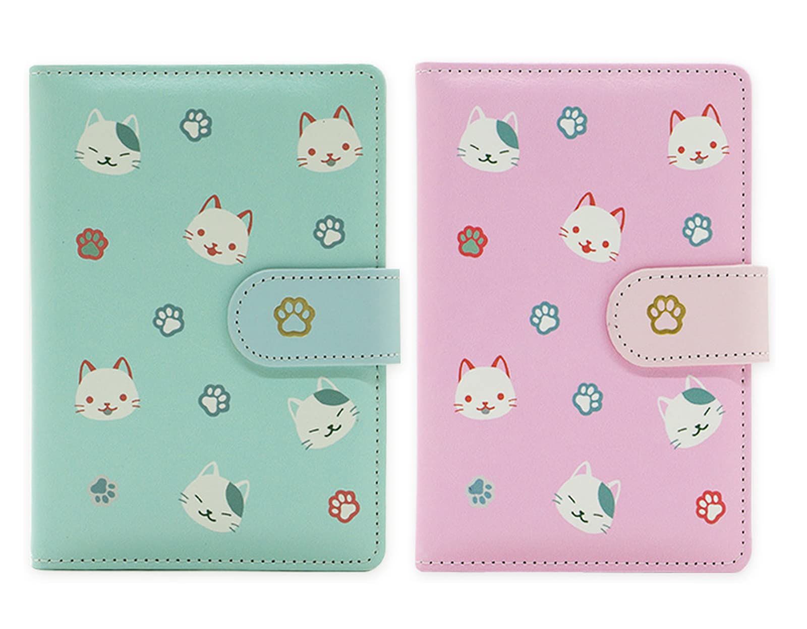 Mini Pocket Notebook, Cat Cartoon Hardcover Writing Notebooks, Little Diary Note Pads Lined Memo Pad Cute Small Journal Notepad for Writing Office Work School Supplies (4.2"*5.7" 160 Pages)