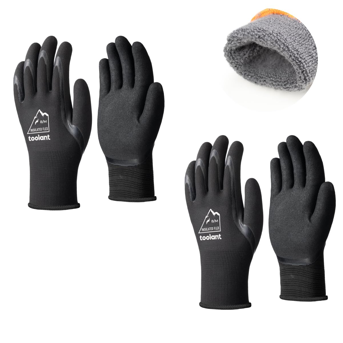 toolant Winter Work Gloves for Men & Women, Freezer Gloves with Super Durable & Grip, Insulated Liner for Cold Weather