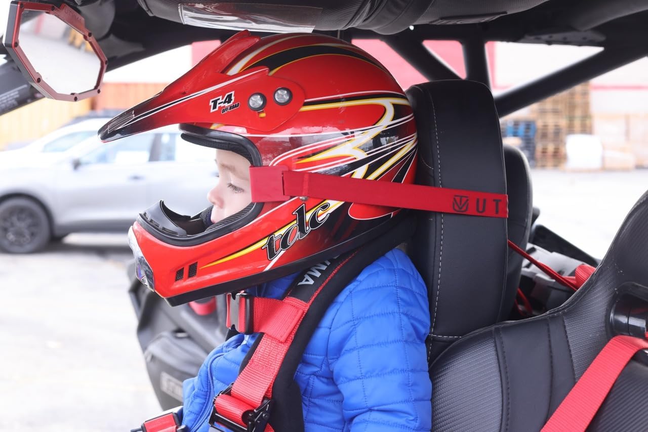UTVMA Helmet Holders - Head Support for Young UTV Riders Compatible with All Seats and Helmets!