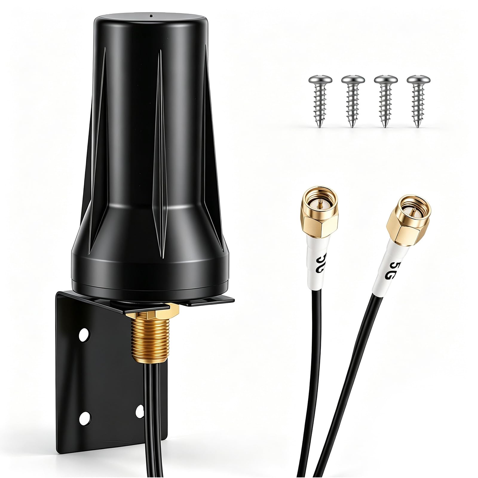 Antenne 5G LTE Exterieur 5dBi, 600-6000MHz Antenne Externe avec 5m Câble