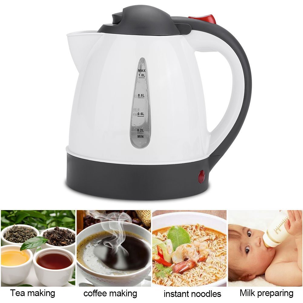 24V Hervidor de coche 1000ML Van Travel Camping Encendedor de cigarrillos Calefacción Calentador de agua eléctrico Botella para leche Té Café