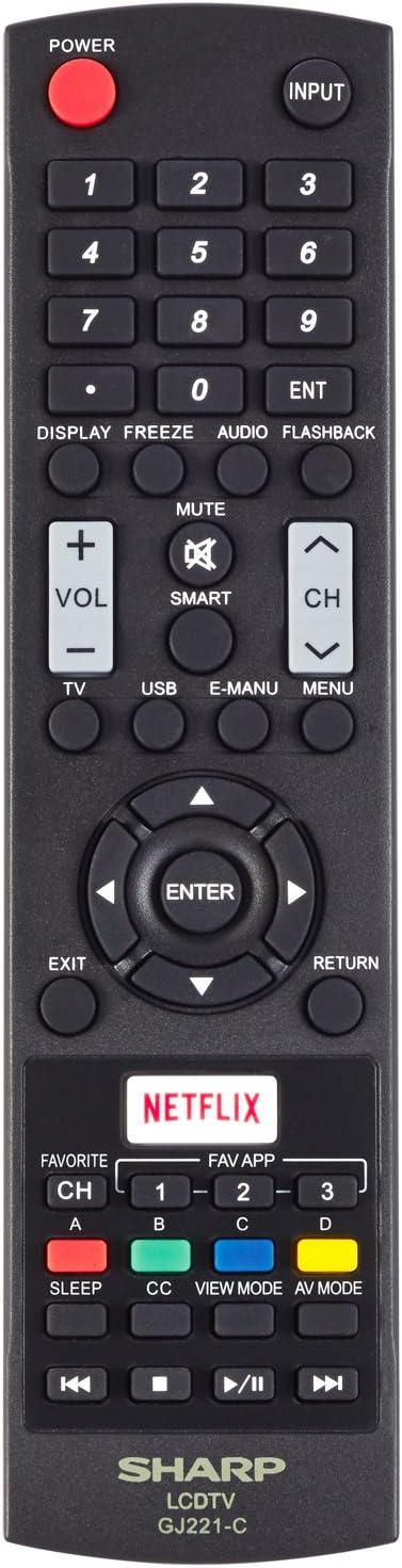 Sharp LC-32LE653U TV displaying the Smart Central Apps interface