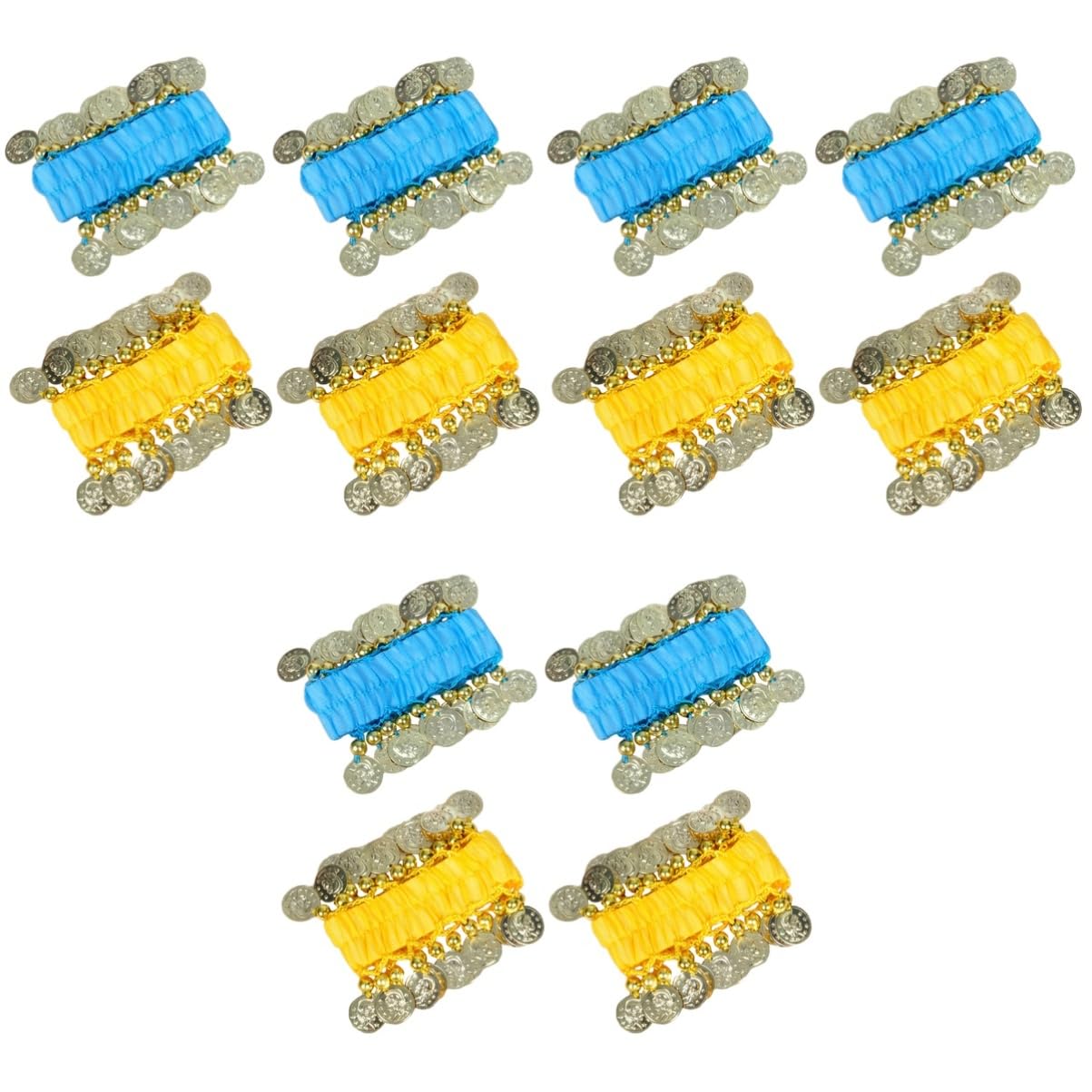 Toddmomy6 Pairs Bracelet Costume Livestock Tags Blank Gypsy Bracelets Boho Anklet Belly Dancing Bracelet Coin Bracelets Jewelry Boho Scarf Boho Clothes Cuff Accessories Acrylic