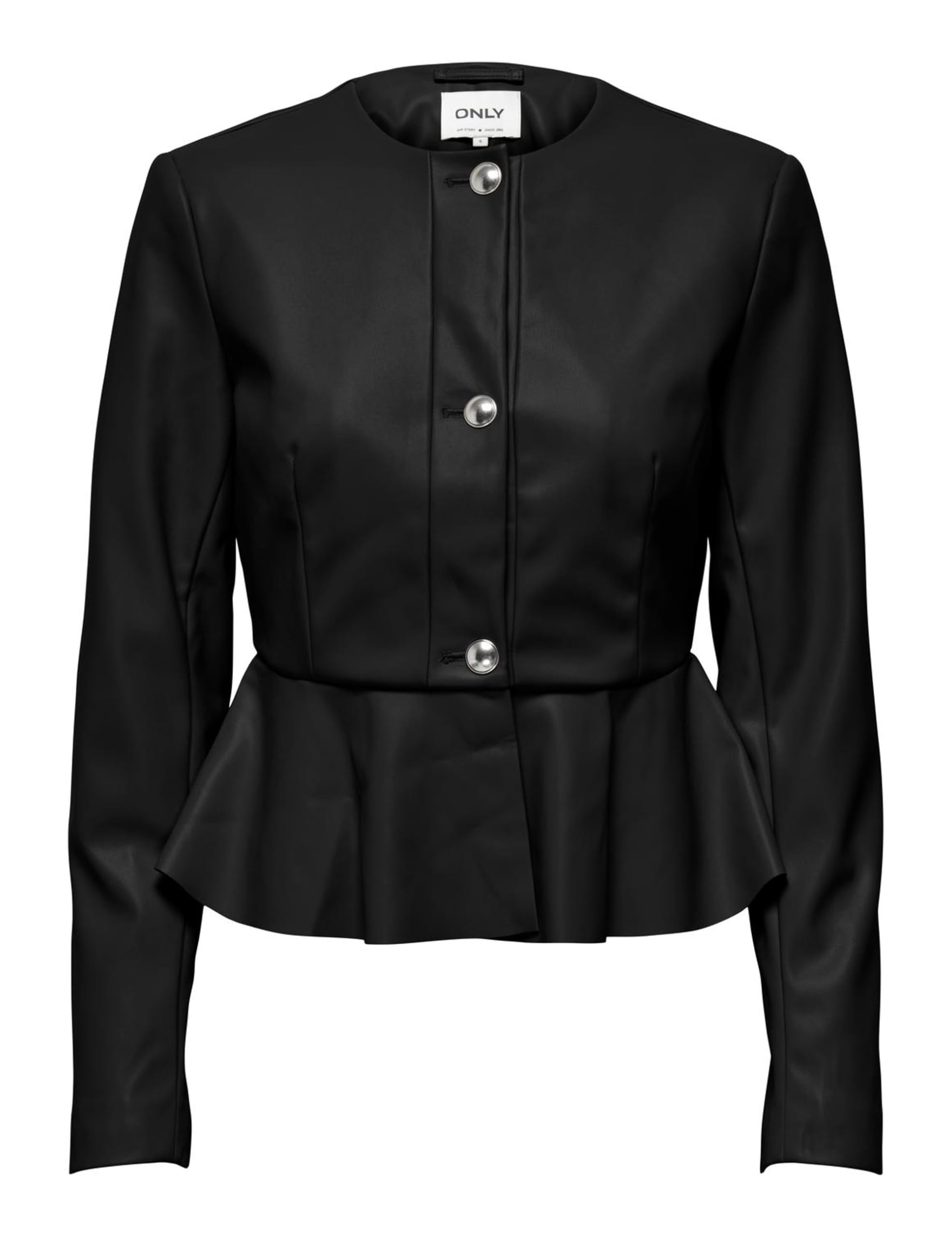 ONLY Onlverona Faux Leather Peplum Jacket Otw Onlverona - Giacca in Finta Pelle Peplum Otw Donna (Pacco da 1)