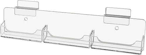 Miniatura 1 de Marketing Holders Slatwall - Soporte para tarjetas de visita con 3 bolsillos para mostrar tarjetas de contacto de 3.5 x 2 pulgadas en ferias