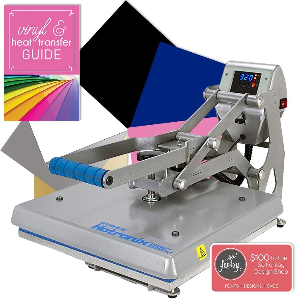 Hotronix Auto Clam 16 X 16 Heat Press Bundle - Warranty, Made in USA- Commercial Grade Built to Last