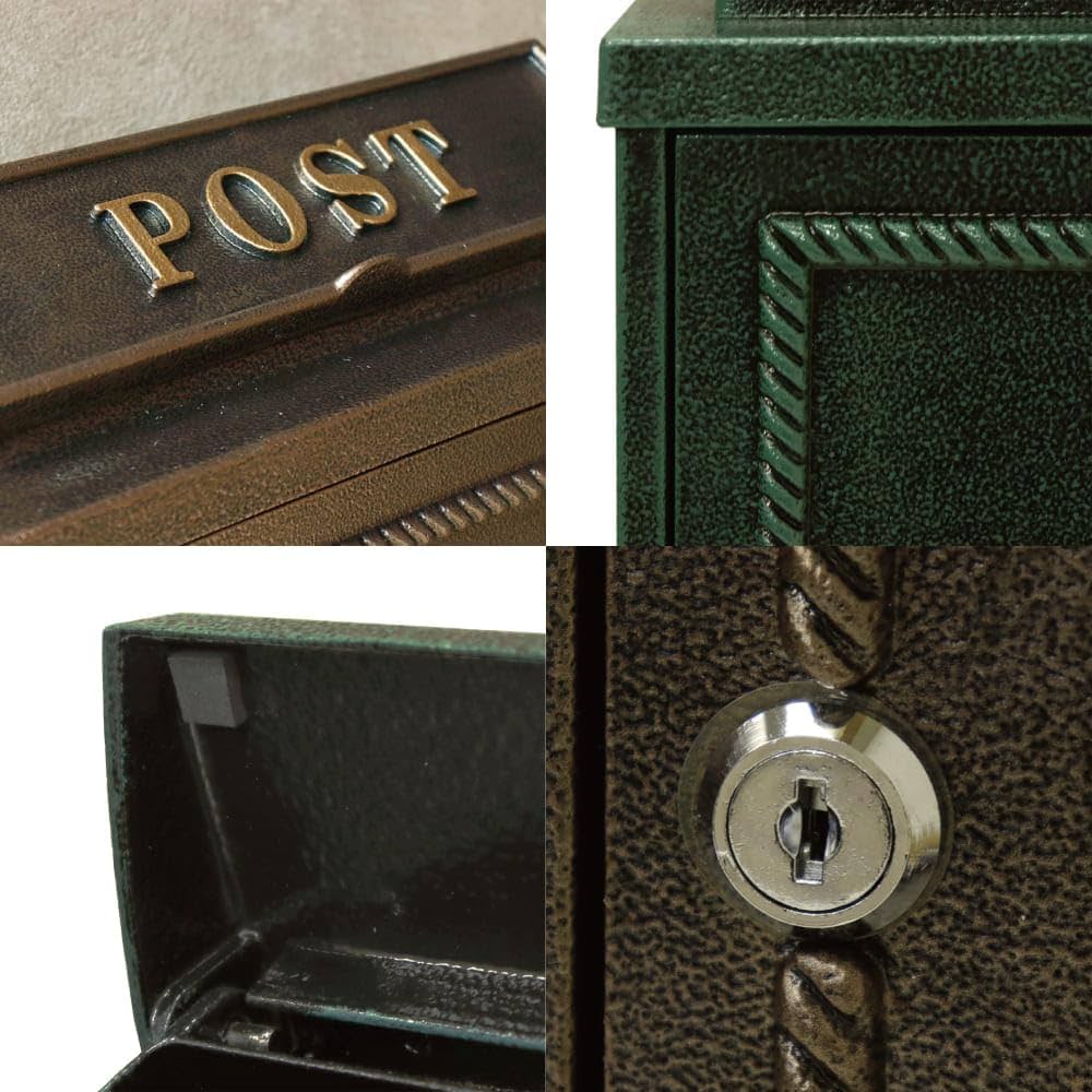 Amazon.co.jp: MOJYU 鋳物壁掛けポスト Deer グリーン WM-061