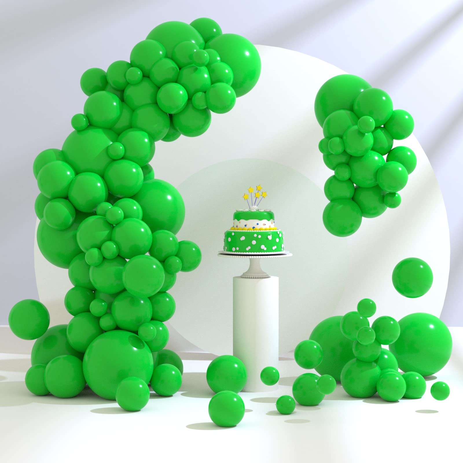 105 Pcs Sage Green Balloons Garland Kit 5/10/12/18/Inch Dark Green Balloons Different Sizes Pack, Hunter Green Balloons Arch for Baby Shower/Wedding/Halloween/Christmas Balloons/Party decor