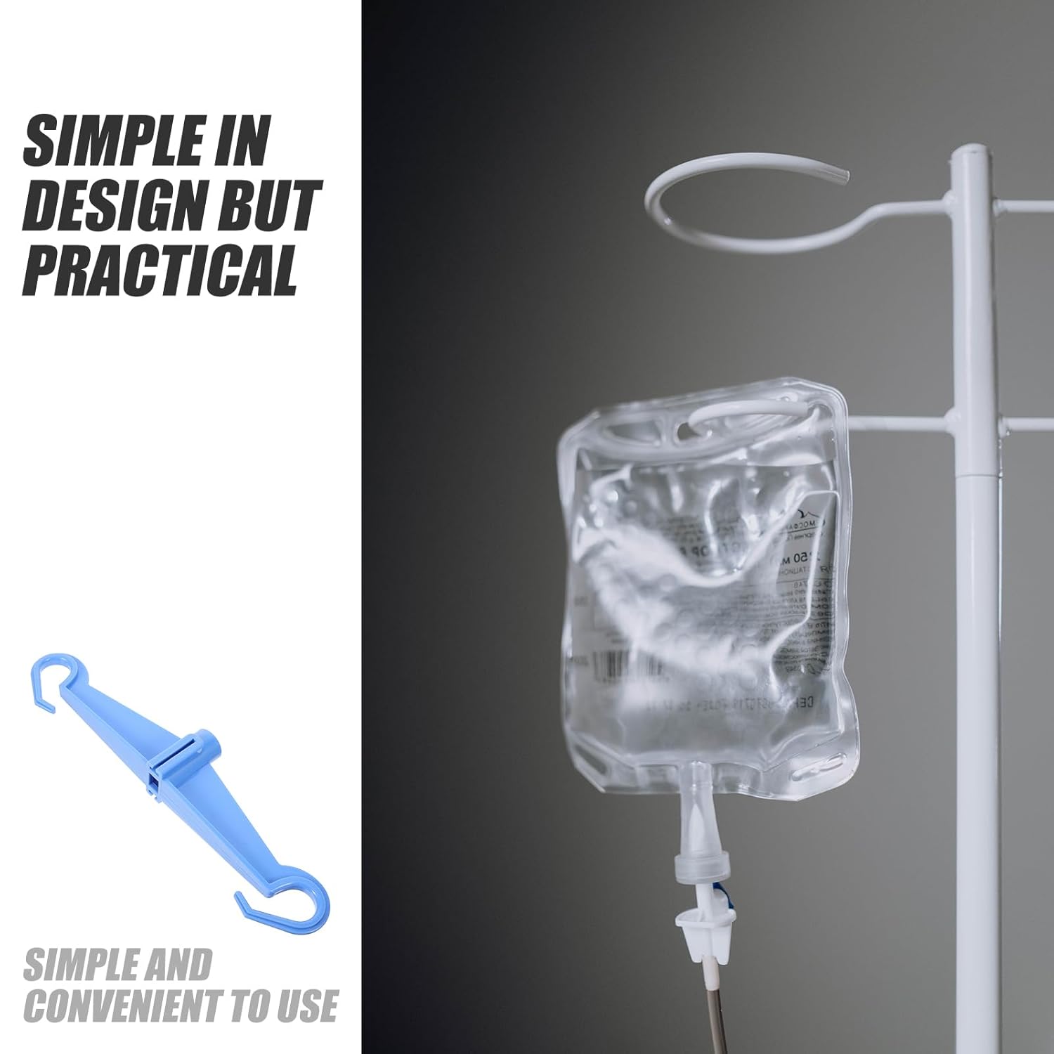 Gatuida Infusion Rack Hook Accessories Durable Plastic Hanger for Iv Drip Stand Easy to Install Infusion Pole Hook for Clinics and Hospitals - Image 6