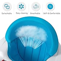 Vista 5 de HONEY JOY Andador de bebé, juguete plegable para empujar sentado y caminar detrás con ruedas, piano interactivo y pedantes, altura y velocidad