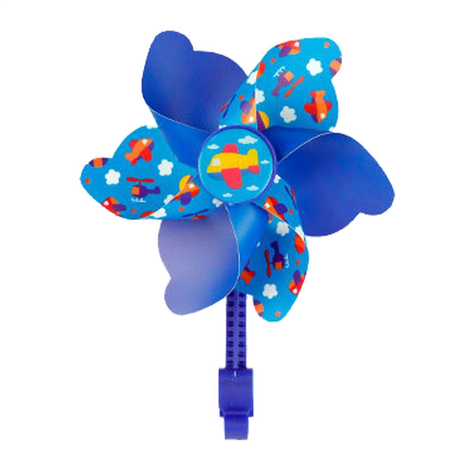 Molinillo de viento para bicicleta infantil, molino de viento, manillar de bicicleta para niños, rueda de pinwheel, resistente a los rayos UV y a la intemperie, decoración de molinos de viento de