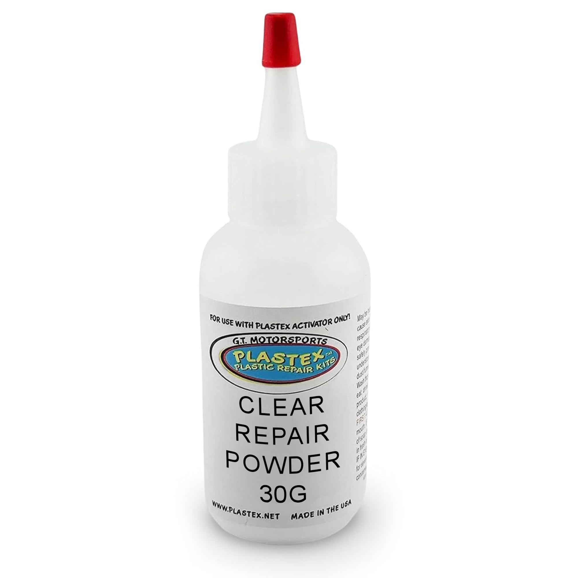 Plastex Plastic Repair Kits - Powder Refill 30g. Easily Glue, Repair, Remake Broken Plastic, Fiberglass, Wood & More! (Clear)