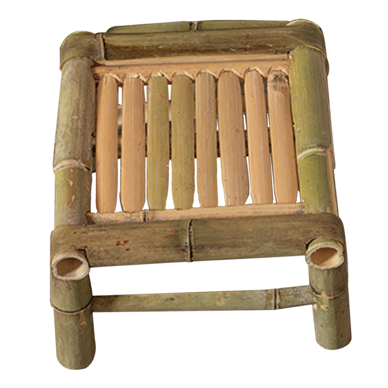 Tabouret bambou rétro solide pour optimiser l'espace, assise d'appoint balcon et intérieur
