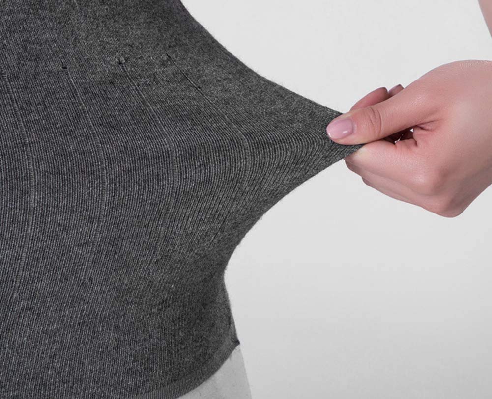ProLeo Calentador de riñones de cachemira suave para invierno, cintura elástica, color gris