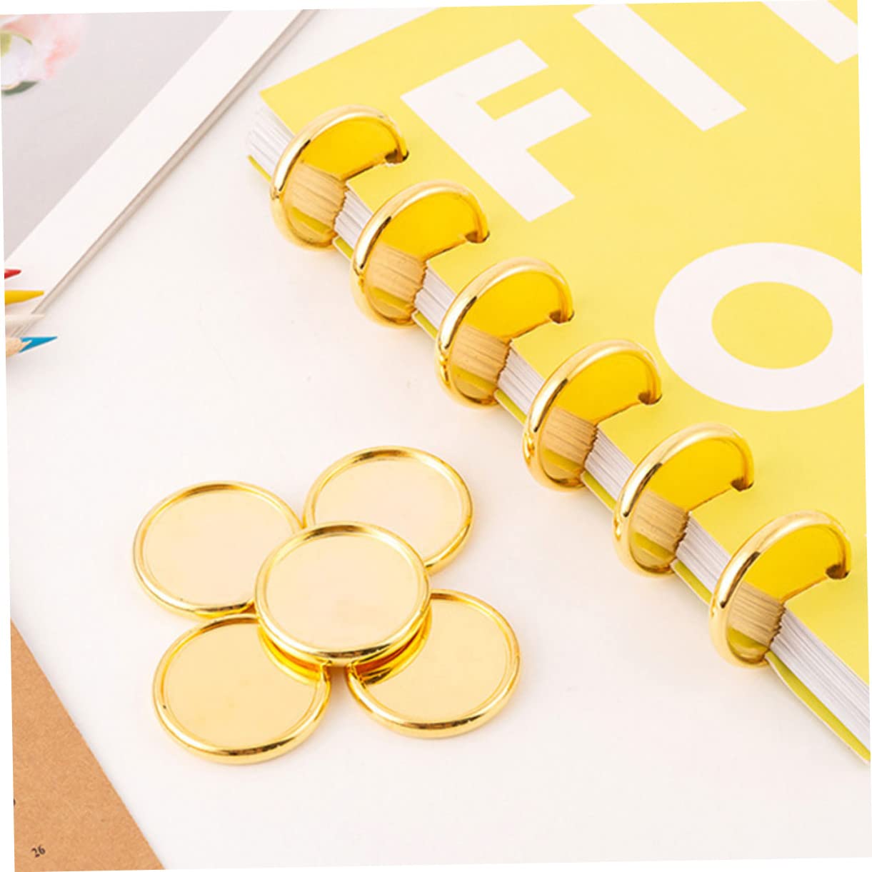 STOBOK 4 Set Di Raccoglitori Sfusi Con Angoli Arrotondati E Design A Foro Di Cuore Per Planner Con Dischi Set Da 50 Pezzi*4
