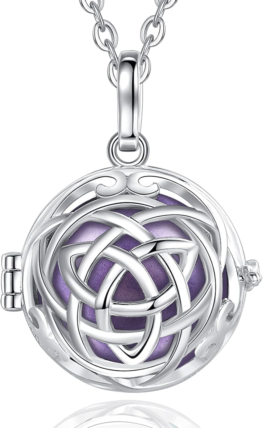 AEONSLOVE Harmony Ball Necklace Celtic Knot Angel Chime Caller Necklace, Balls 20MM Llamador De Angeles Bola Necklace Pregnancy Gifts - 30 & 45 Chains