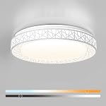 Lightania 12 Inch Flush Mount Ceiling Light, Modern Black LED Ceiling Light Fixture, 20W 1400LM 2700-6500K Adjustable, Dimmable Ceiling Lights for Bedroom, Kitchen, Hallway, Bathroom, ETL Listed