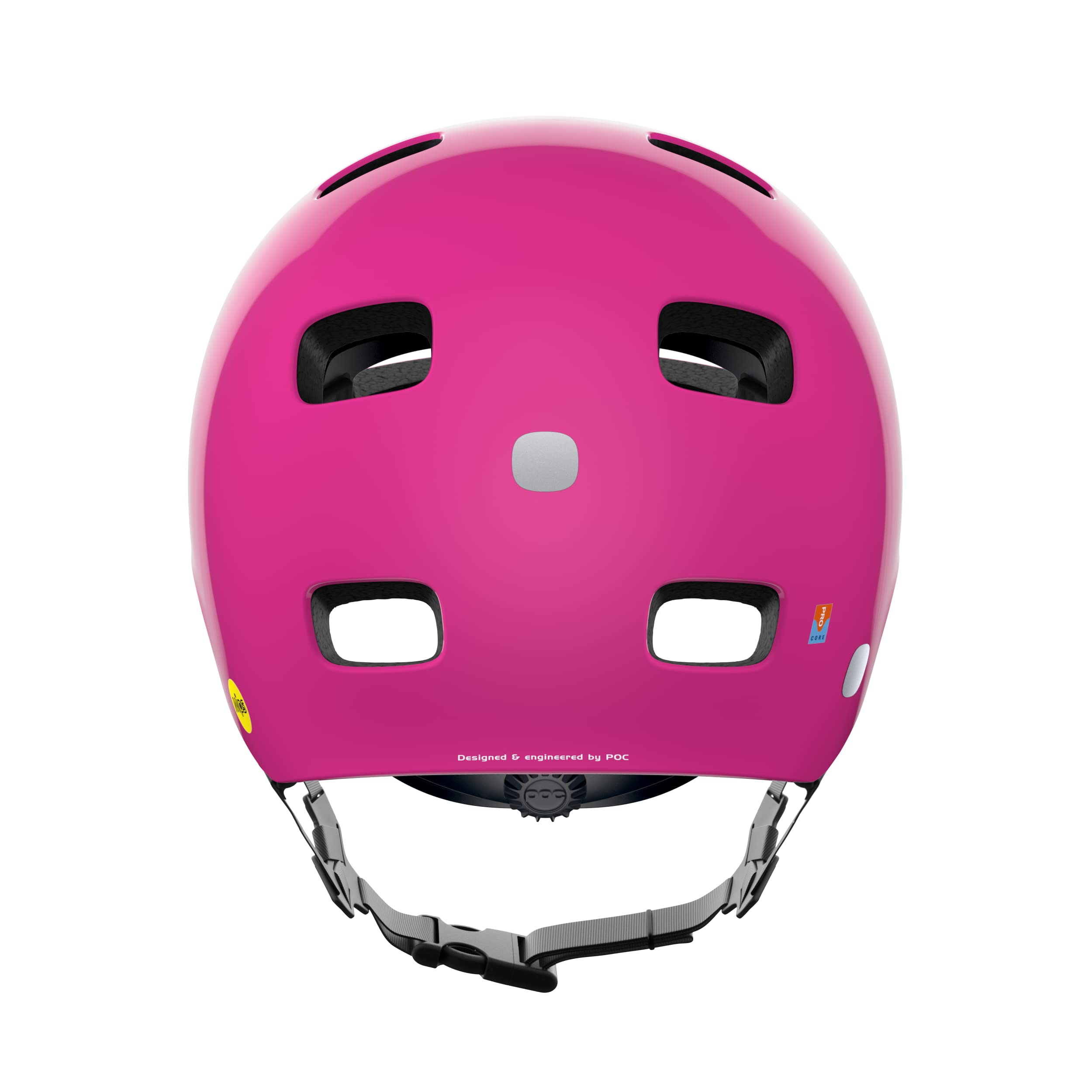 POC POCito Crane MIPS – Casque vélo Enfant avec MIPS Evolve, Coque PC résistante, Couleurs fluorescentes et détails réfléchissants pour sécurité en Ville et Loisirs