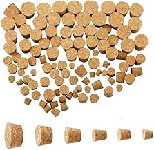 30 PCS Wine Bottle Corks Natural Wooden Tapered Cork Plugs Wine Bottle Cork Stoppers Soft Wood Corks Replacement Corks for Wine Bottles Jars Old Bottles Ornament Making DIY Crafts (6 Sizes)
