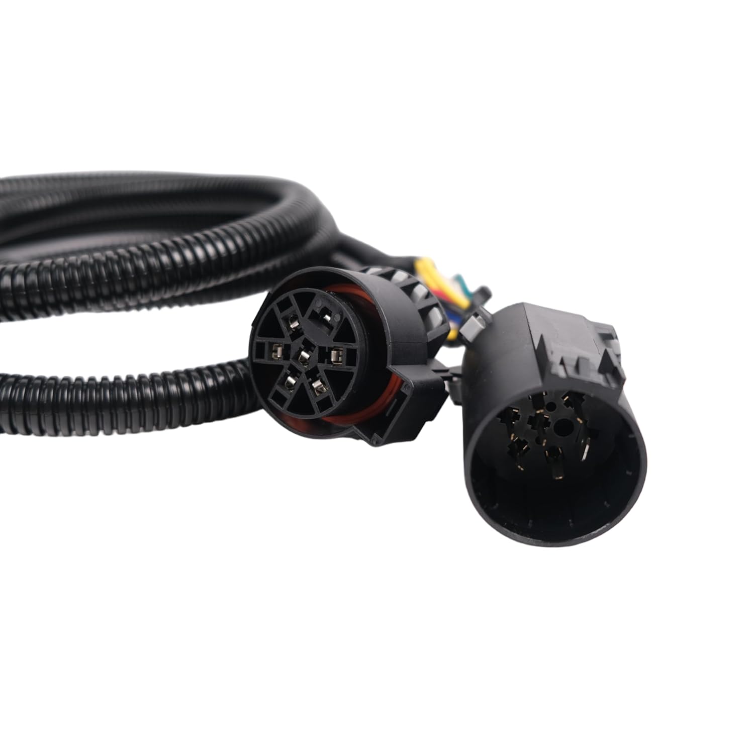 56070 7-Foot 7-Pin Trailer Wiring Harness Extension Cable, Vehicle-Trailer Wiring Plug Compatible with Chevrolet, Dodge, Toyot, GMC, Nissan, Ram, Ford