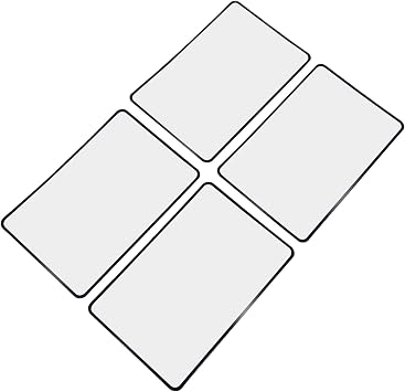 4pcs 3X PVC Portable Magnifier Cards Sized for Reading Seniors