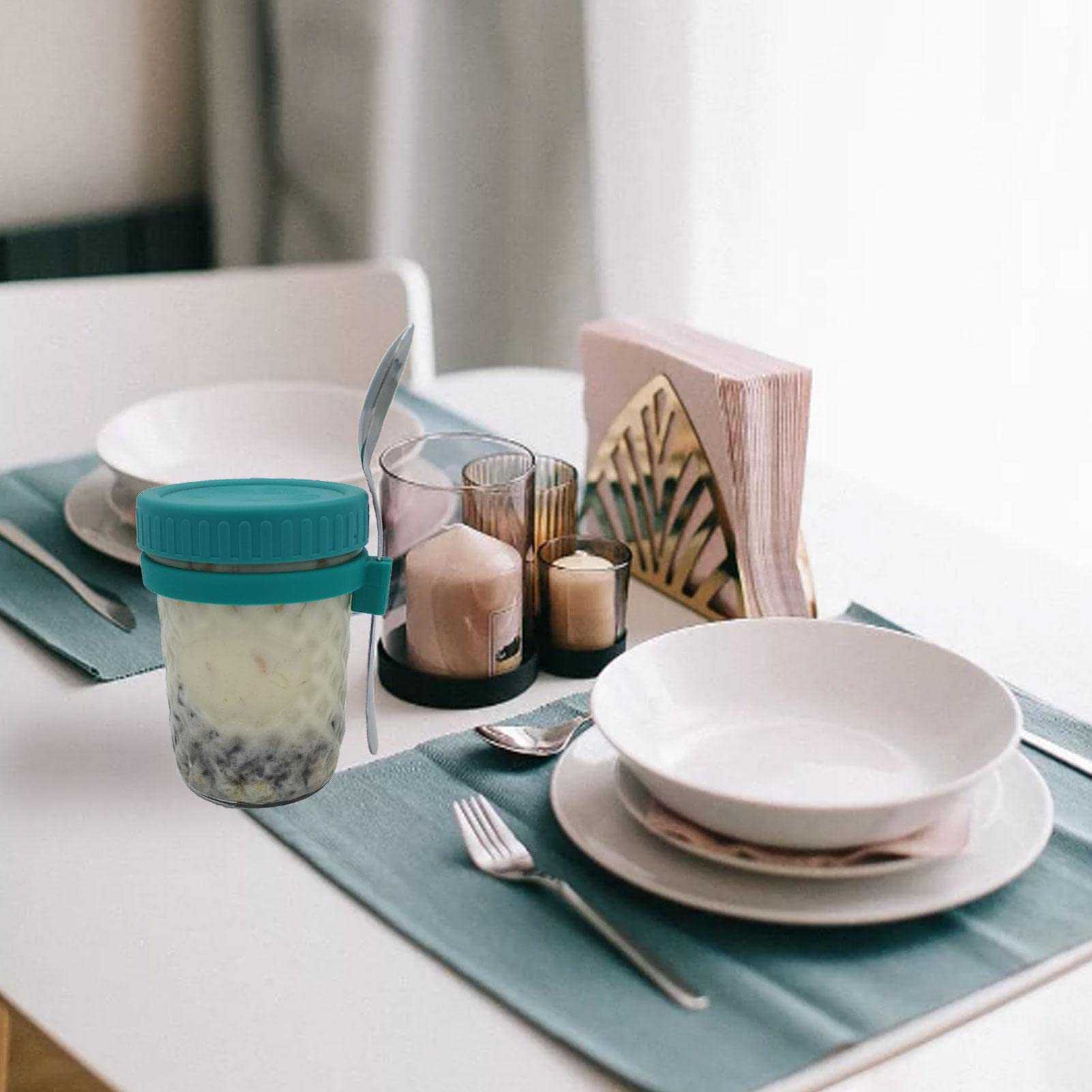 Hanwen Overnight Oats Bocaux Hermétiques Avec Couvercle Et Cuillère