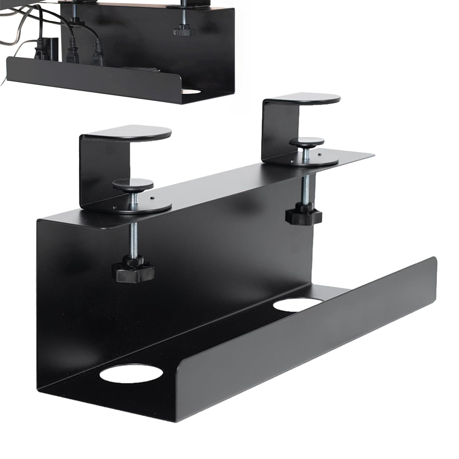 Support de multiprise sous le bureau pour sécuriser les câbles électriques d'un appartement - 8
