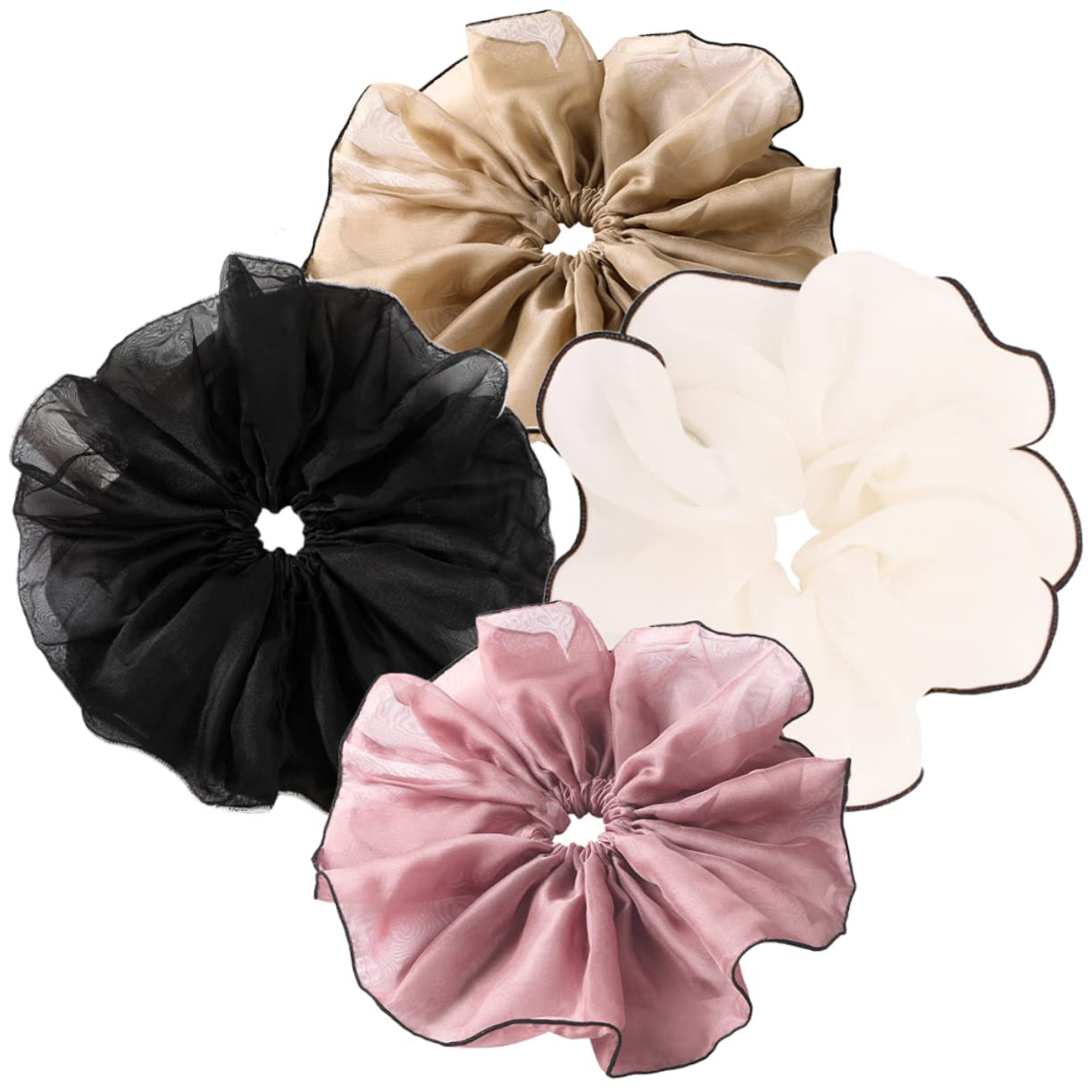 FOMIYES 4 Juegos De Coleteros Elásticos Para El Pelo Para Mujeres Y Niñas Accesorios Elegantes Para El Pelo Coleteros Semirecogidos O Sueltos 4 Unidades.