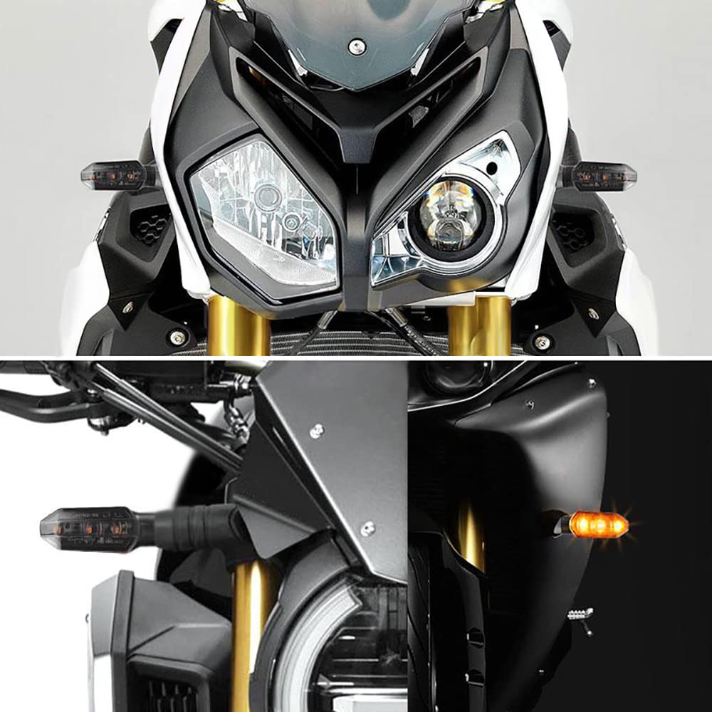 Baceyong Motocyklowe kierunkowskazy do skutera, 2 sztuki, super jasne, kompatybilne z Honda Suzuki Kawasaki Yamaha Smomo, 2 szt