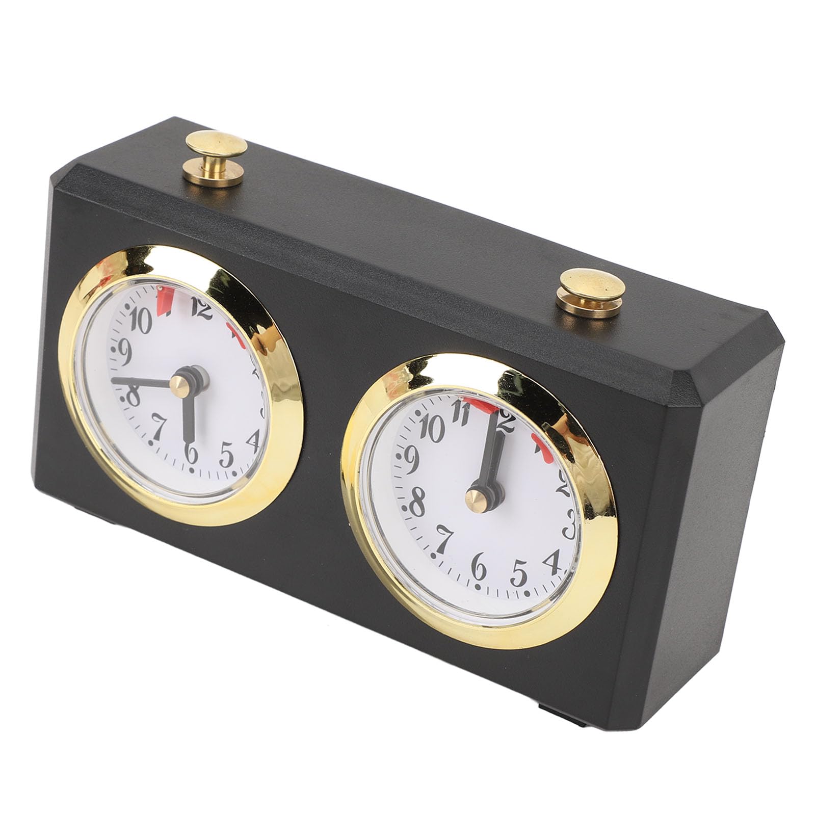 Fabater Orologio da Scacchi Analogico Professionale, Timer Meccanico per Scacchi a Carica per Competizione, Meccanismo Portatile Multifunzionale con Grandi Quadranti di Facile Lettura per Cinesi,