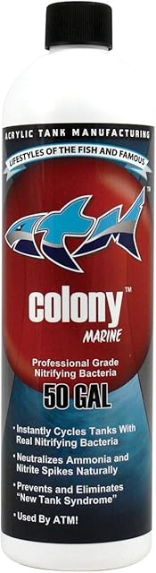 ATM Colony Professional Grade Nitrifying Bacteria Marine Aquarium Supplement,TRUST THE SHARK