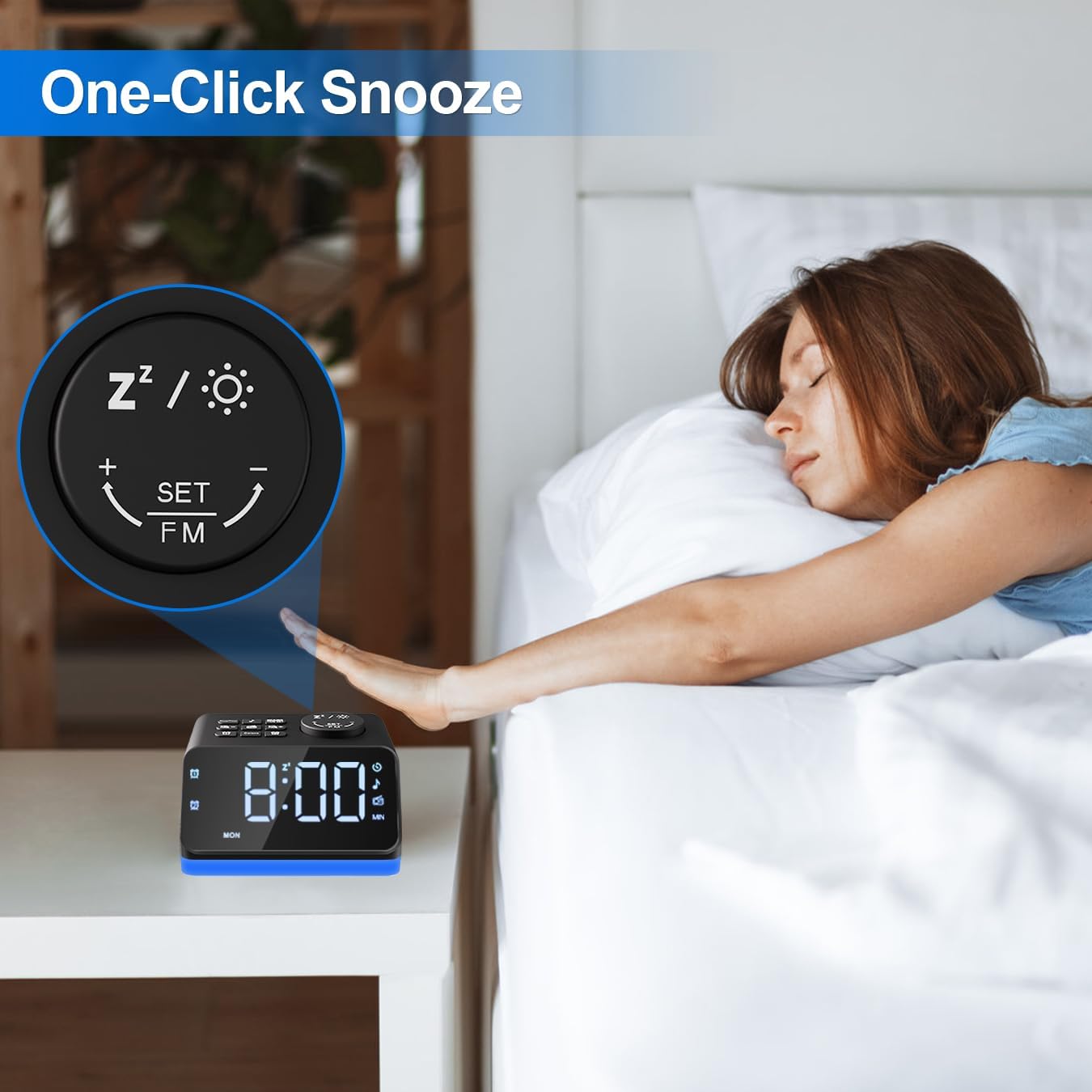 One-Click Snooze feature on JALL Alarm Clock