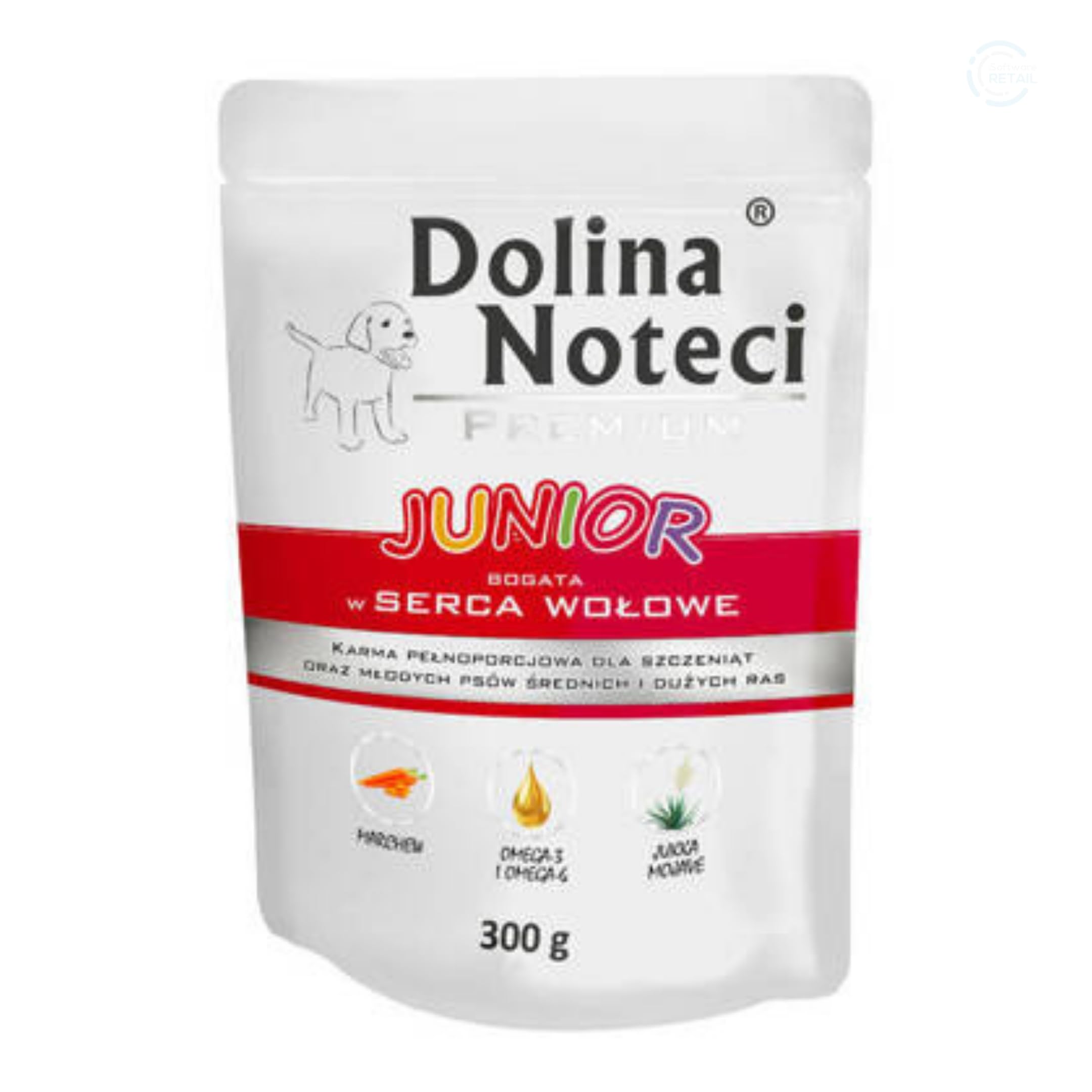 Dolina Noteci Premium Give Your Puppy the Best Start with Junior Wet Dog Food Loaded with Nutrients, Essential Proteins & Pure Natural Goodness! (Beef Hearts, 300g)
