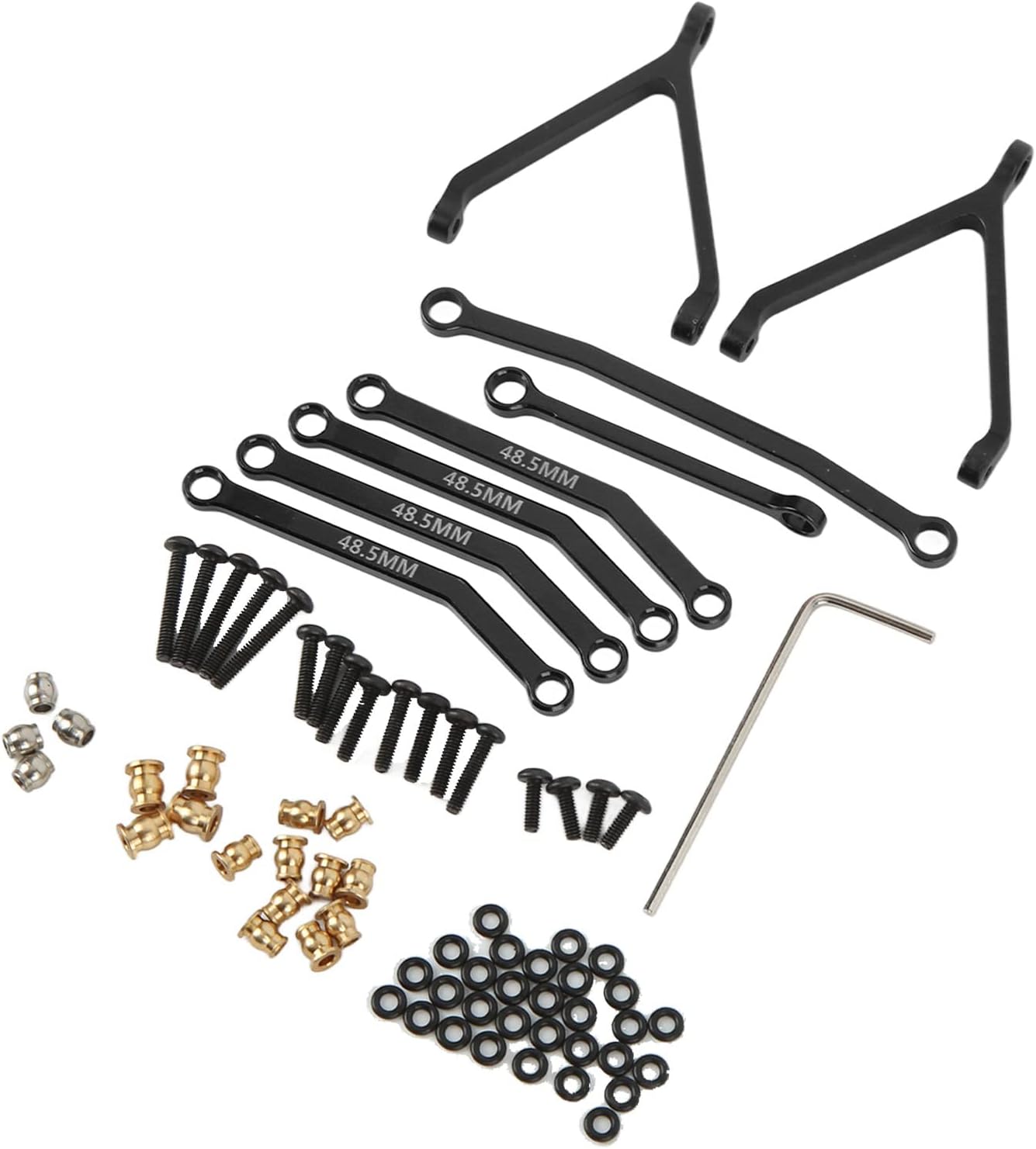 Alomejor RC Suspension Links, RC Metal Chassis Pull Rod