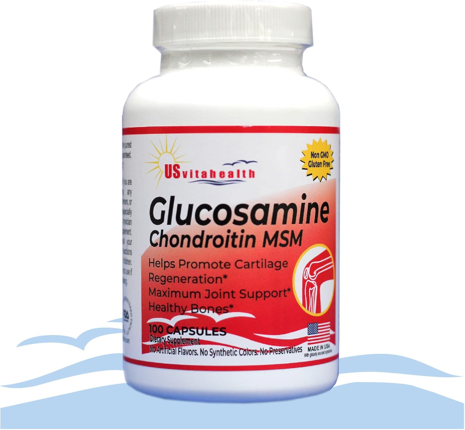 US Vitahealth Glucosamine Chondroitin MSM 1500 mg, Joint