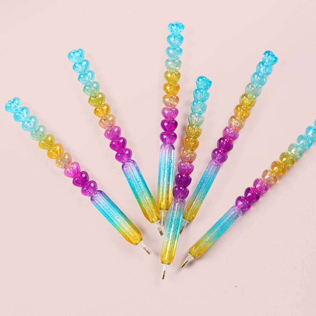 Dotting Pen Pressed Beads Function 2pcs Rhinestone Picker with Plastic Body Colorful Modeling Design for Nail Art for Home and Professional Use