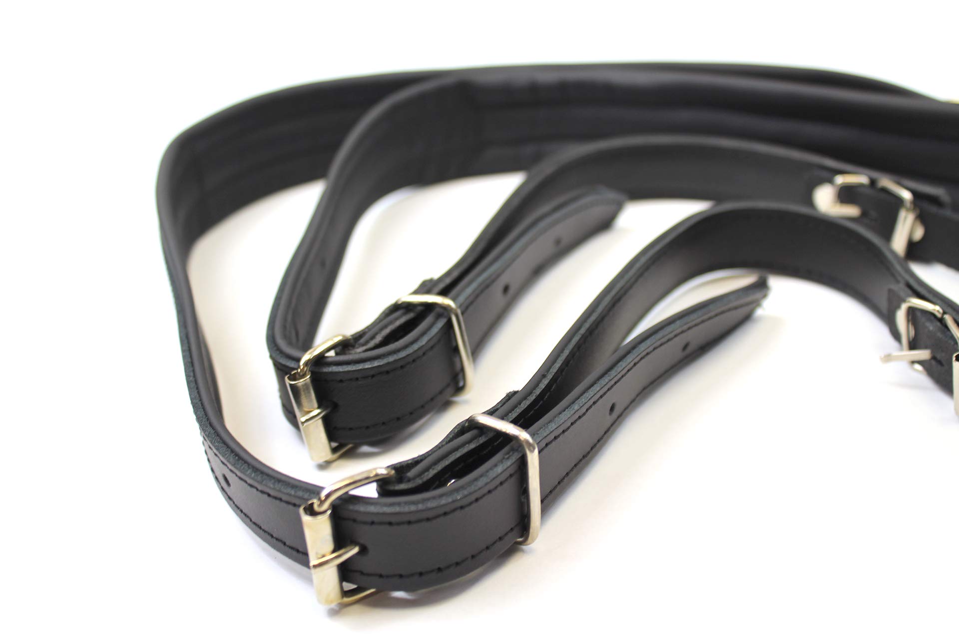 Akkordeon gurt leder 4cm schwarz Schulterriemen 120Bass