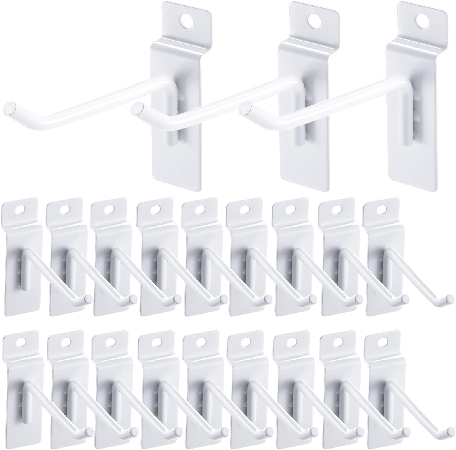 Yexiya 24 Pcs Slatwall Hooks 10 Inch Slatwall Accessories