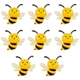 Hobbspring 8Pcs Bee Silicone Beads Cartoon Animal Focal Beads Honeybee Loose Spacer Beads with 2mm Hole for Keychain Making DIY Bracelets Necklaces Lanyard Jewelry Making