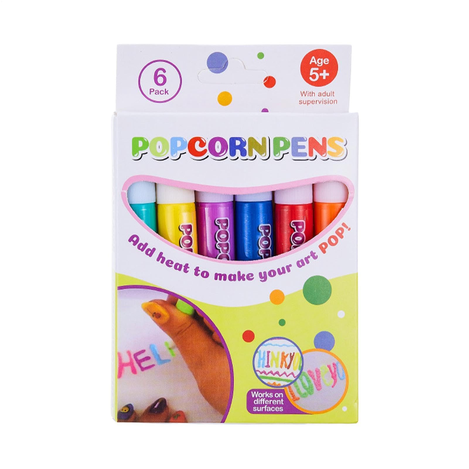 Bubble Pen Set, 3D Handmade Heat Activated Painting Markers, 1 Kit Supplies