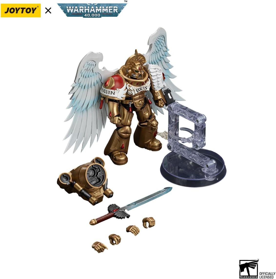 JoyToy Warhammer 40k: The Horus Heresy - Blood Angels Sanguinary Guard with Encarmine Sword 2 1:18 Scale Figure