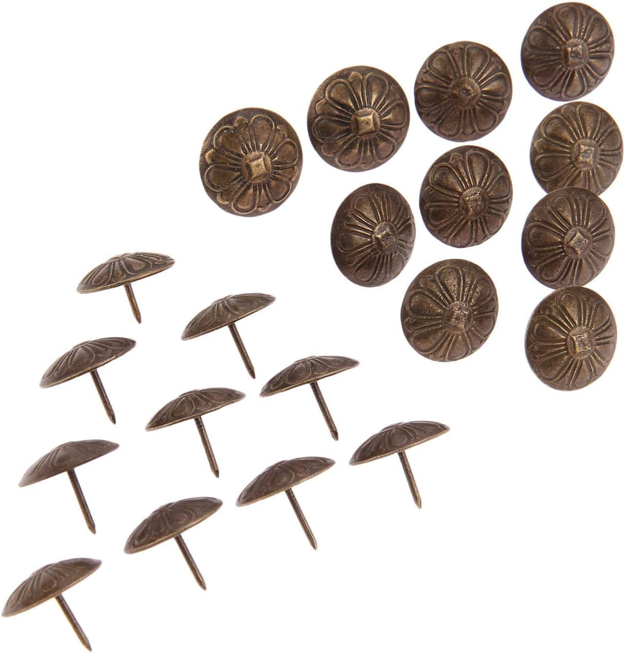 Tachuelas de tapicería, Tachuelas Decorativas for tapicería de uñas, Flores Antiguas, joyería, Puerta de Caja de Madera, sofá, Muebles, Tachuela, Pasador de 19x15mm, 20 Uds.