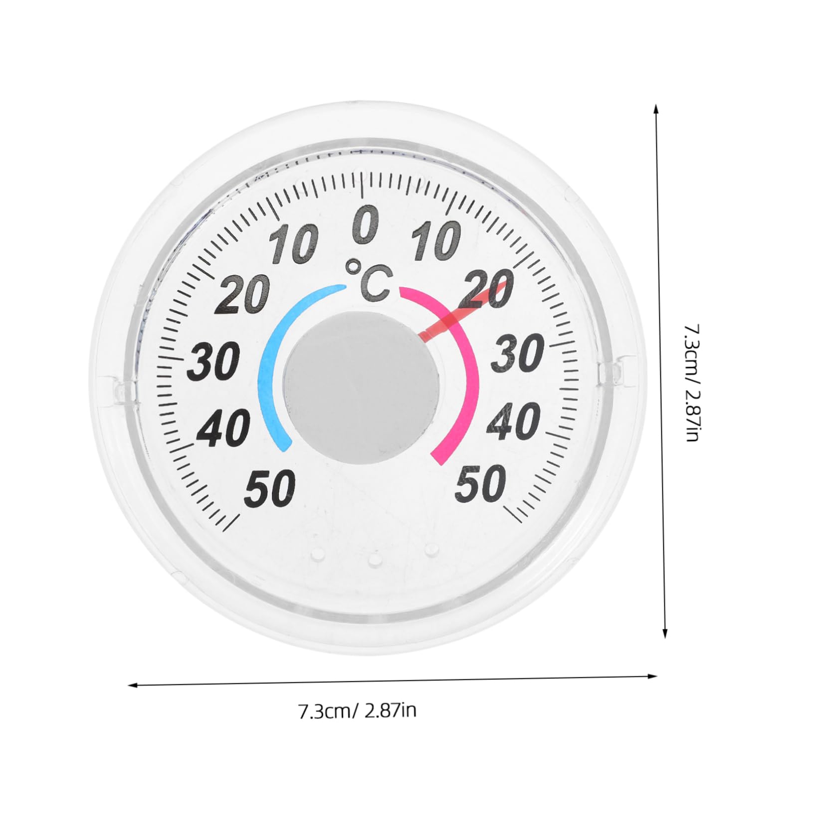4pcs Round Temperature Gauge Accurate Monitoring Lightweight Portable Weather for Patio Office Use